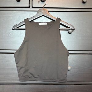 ReoRia Charcoal Sleeveless Crop Top